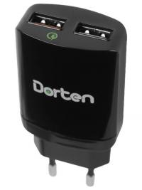 Зарядное устройство Dorten Dual USB Quick Charger QC 3.0 Black DN204301