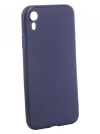 Аксессуар Чехол Brosco для APPLE iPhone XR Softtouch Silicone Blue IPXR-TPU-ST-BLUE