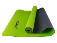 Коврик для йоги Atemi 173x61x0.4cm Grey-Green AYM-01TPE