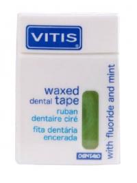 Зубная нить Dentaid Vitis Waxed Dental Tape with Fluoride and Mint 50m Green