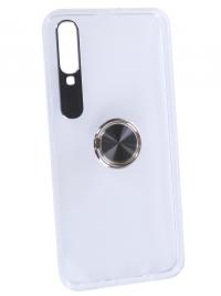 Аксессуар Чехол для Samsung Galaxy A70 DF Plastic + Silicone с кольцом-держателем Black sTRing-05
