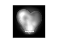 Небесный фонарик желаний Nebofon Сердце среднее 3D White