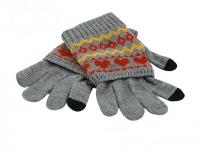 Теплые перчатки для сенсорных дисплеев Harsika J102-44.2 Grey